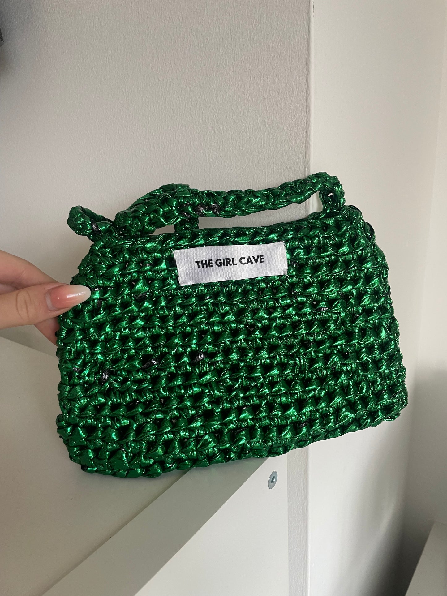 GREEN CROCHET BAG